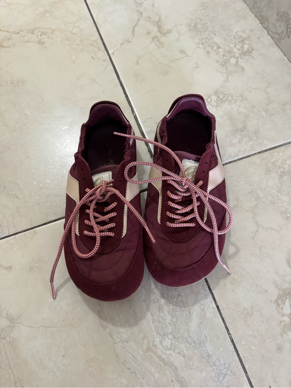 OP Women's Burgundy and Pink Lace-Up Sneakers ohne project